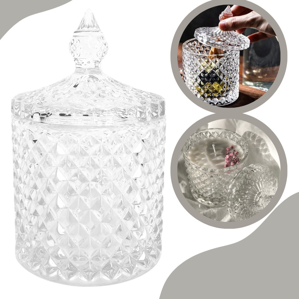 Potiches Bomboniere Luxo Cristal Baleiro Vidro Cristalino 300 ml