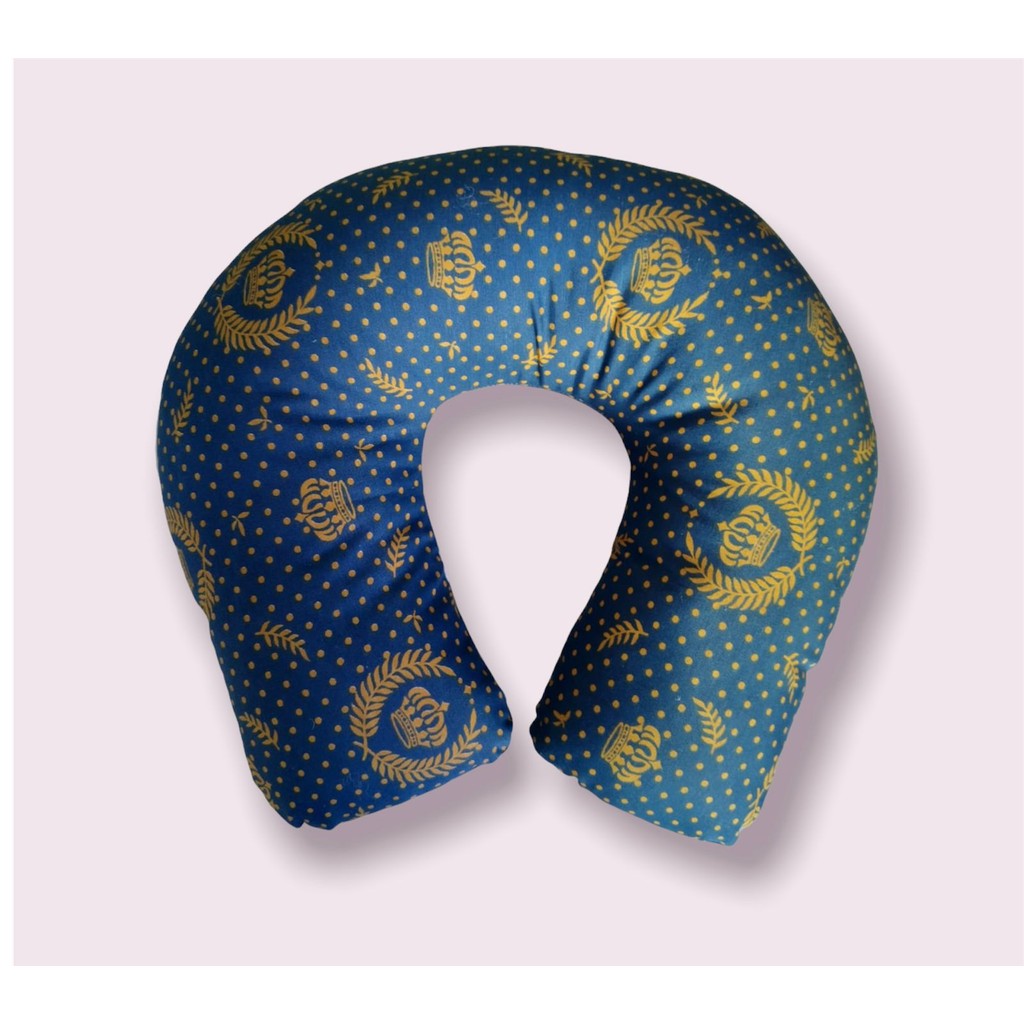 Almofada de Pescoço para viagem em Tricoline,Travesseiro de Descanso 30x33 cm, Ergonomico 250g, Fibra Silicone