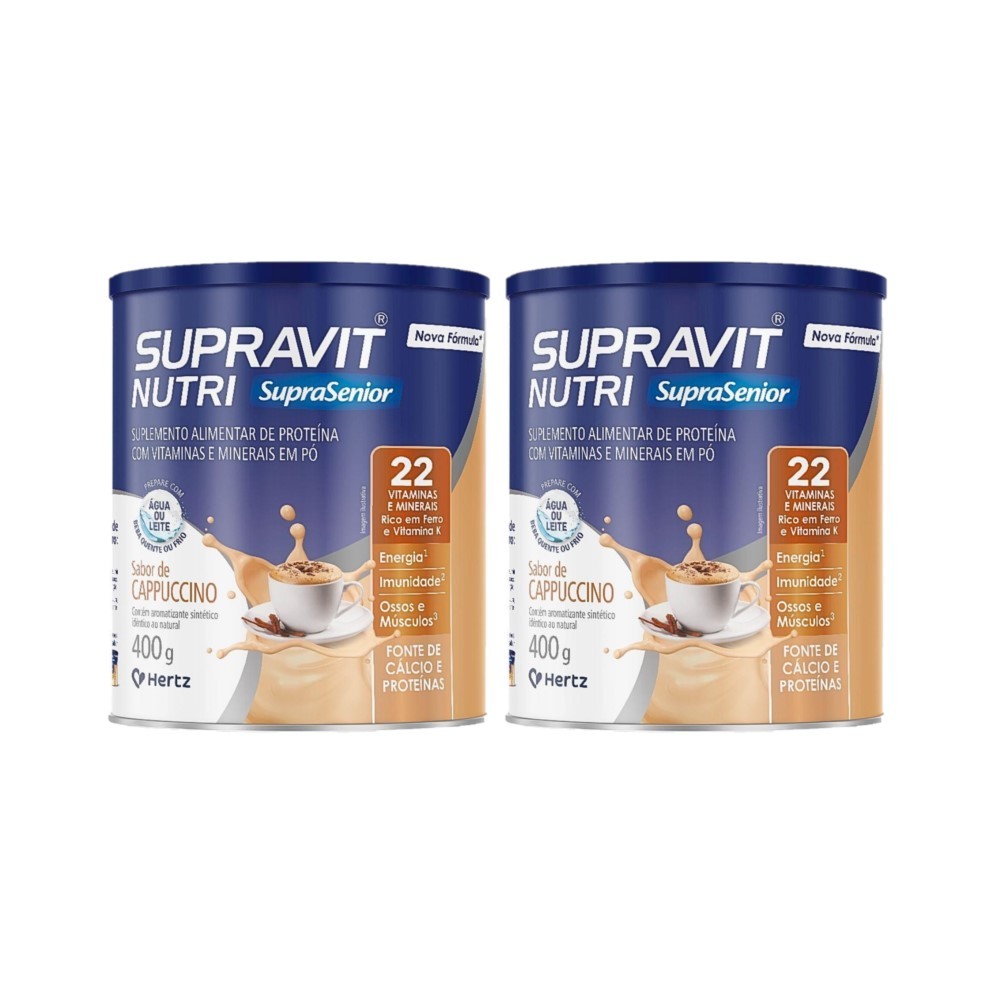 Kit 2 Suplemento Supravit Nutri Cappuccino 400g – Hertz