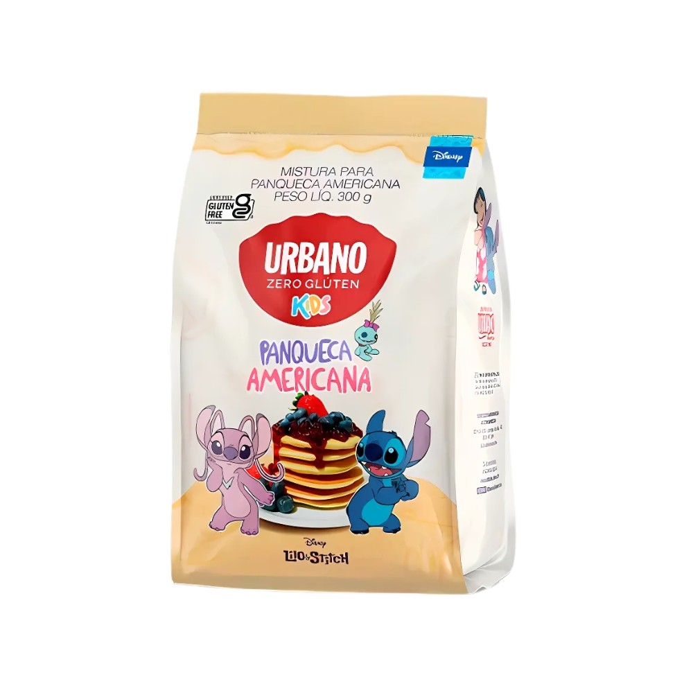 Mistura Panqueca Americana Kids Sem Glúten Lilo & Stitch Urbano 300g em Oferta na Shopee