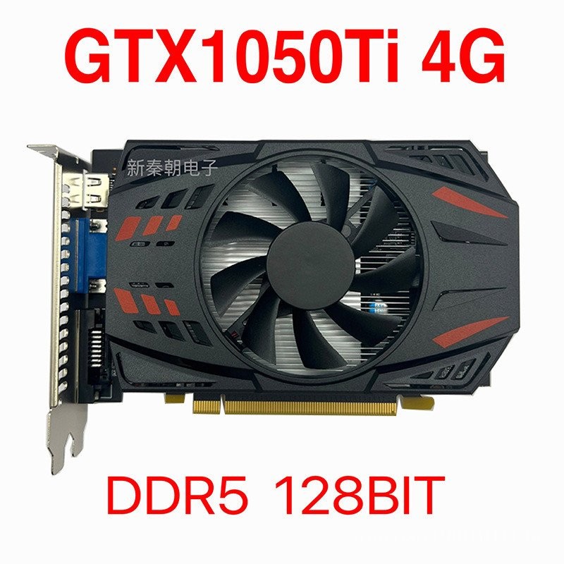 Placa Gráfica GTX 1050 Ti 4G HD Gaming Placa Gráfica Independente DDR5 Atualização para Computador Desktop Versão Intern