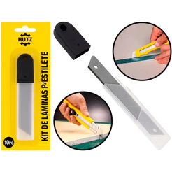 Refil Para Estilete Lâminas De Reposição Multiuso Aço Carbono 25mm Universal 10 Peças Hutz