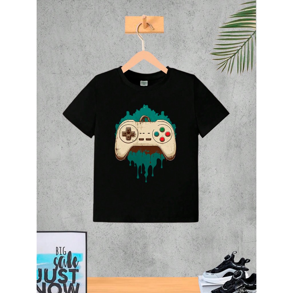 Camiseta Infantil Game Retro Menino Roupa Criança Masculino Verão