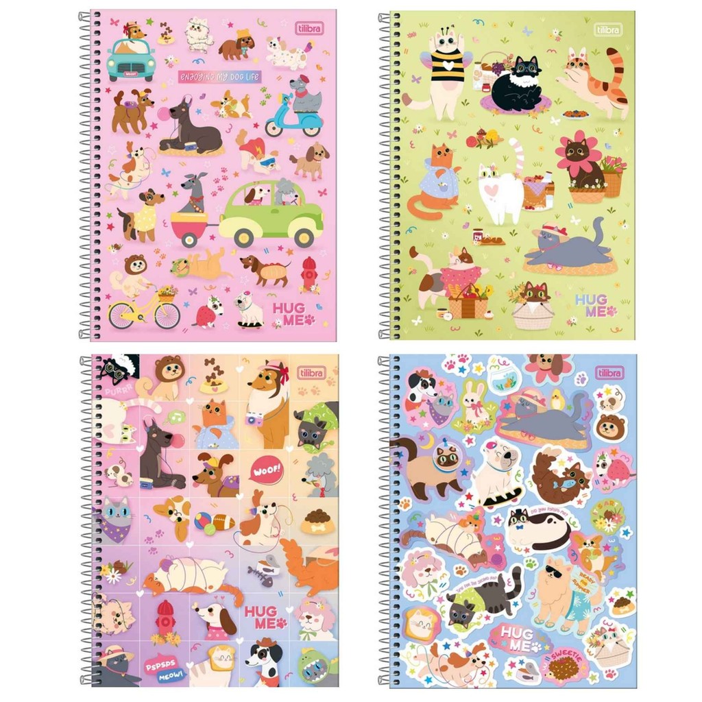 Caderno Universitário Hug Me 80 Folhas 1 Matéria Tilibra