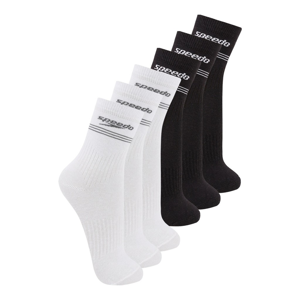 Kit com 6 Pares de Meias Esportiva Cano Médio Speedo 8030 Colorido em Oferta na Shopee