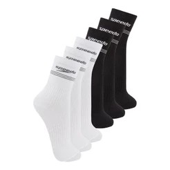 Kit com 6 Pares de Meias Esportiva Cano Médio Speedo 8030 Colorido