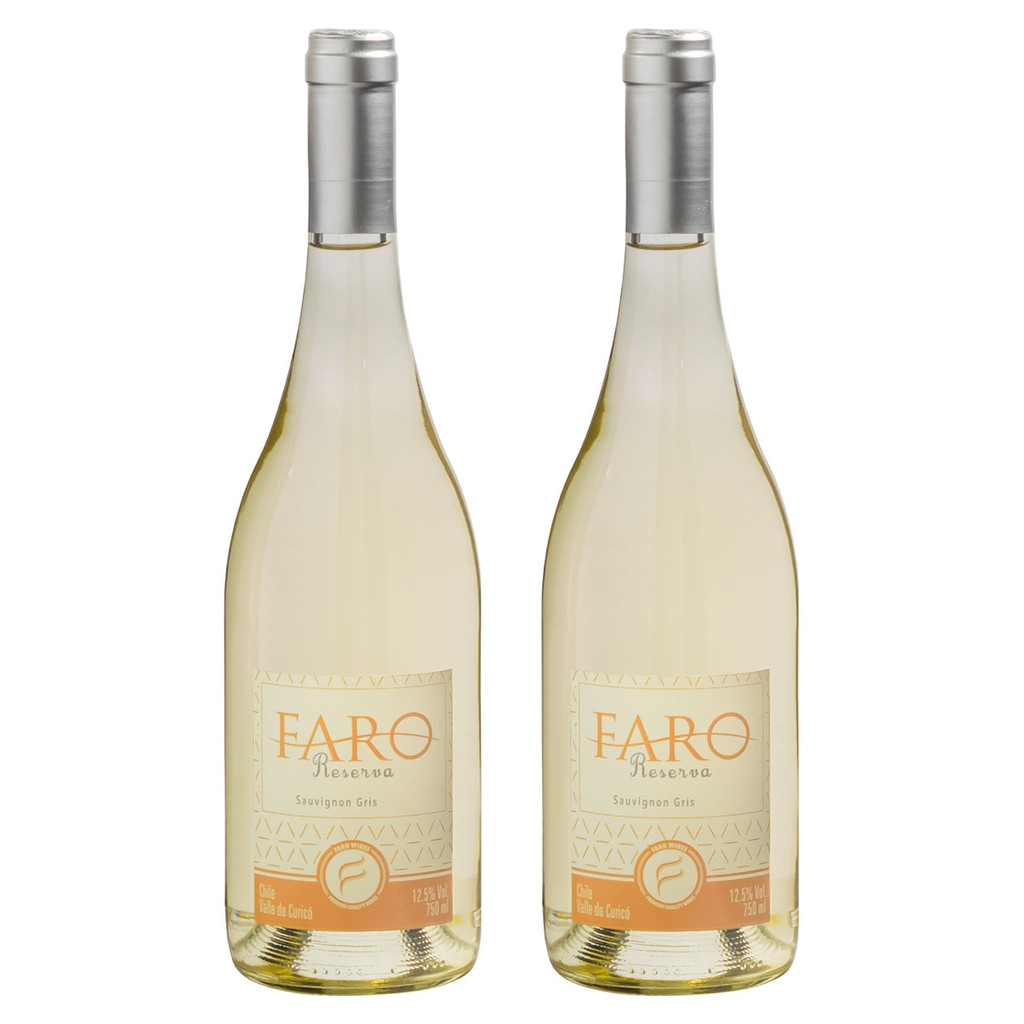 KIT 02 UN FARO CHILENO RESERVA SAUVIGNON GRIS 750ML