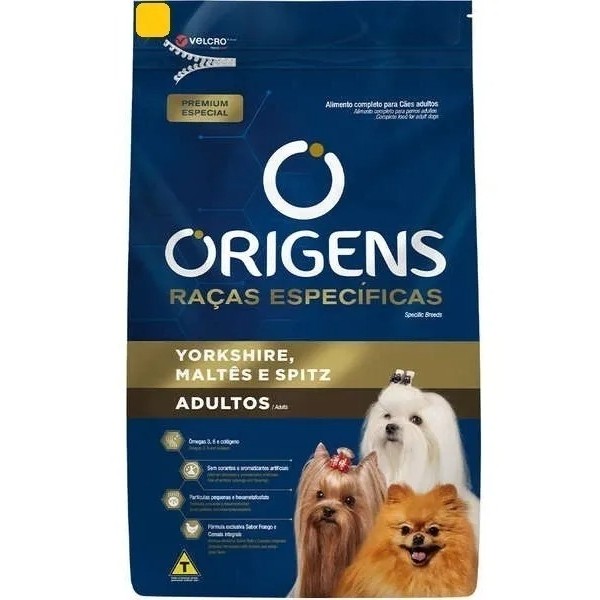 Ração Origens Cães Adulto Yorkshire, Maltes, Spitz 3kg