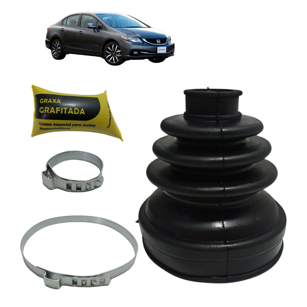 1 Coifa Lado Do Cambio Tulipa Honda Civic 2001 até 2016 Boca Redonda