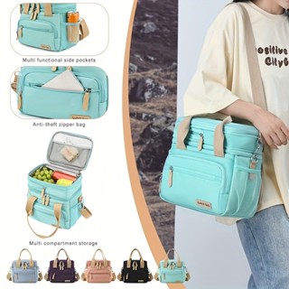 Bolsa Térmica Expansível Piquenique De Grande Capacidade Para Almoço - Multi-Compartimentos,Impermeável em Oferta na Shopee