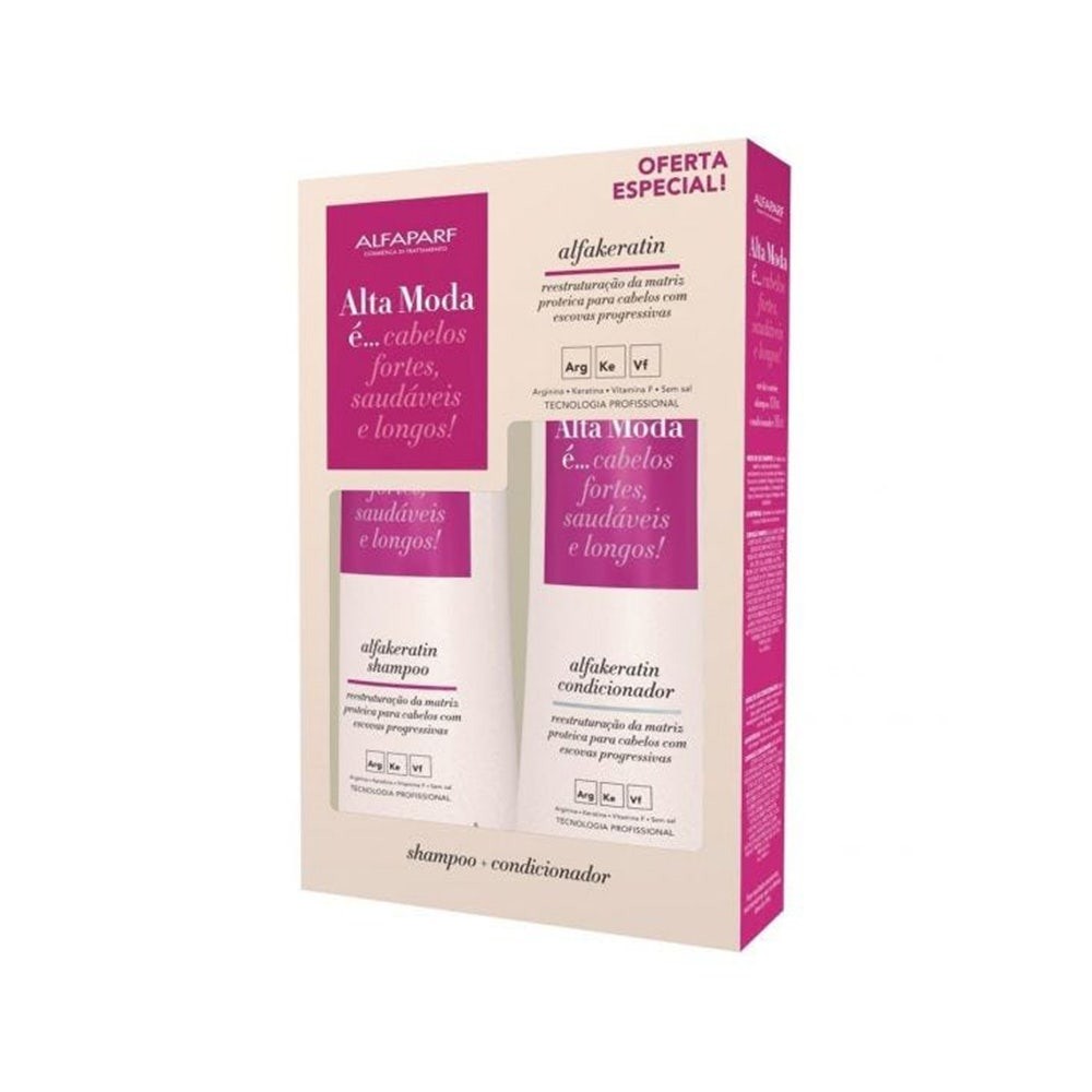 Kit Shampoo + Condicionador Alta Moda Alfakeratin 300ml em Oferta na Shopee