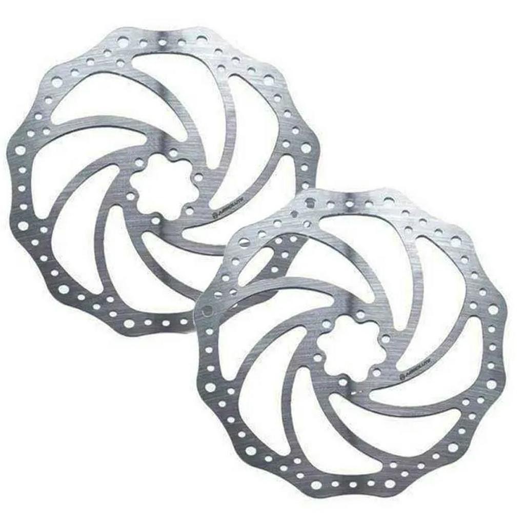 Par de Discos De Freio Rotor Absolute DB01 160mm 6 Furos em Aço pra Bicicletas em Oferta na Shopee