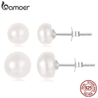 Bamoer 925 Prata Esterlina Brincos De Água Doce Pérola Cor Design Jóias Presentes Para Mulher em Oferta na Shopee