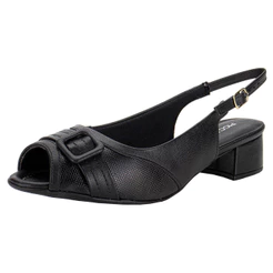 Peep Toe Feminino Salto Grosso Piccadilly 114155