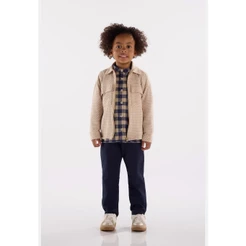 Jaqueta Infantil em Malha Jacquard Xadrez Up Baby