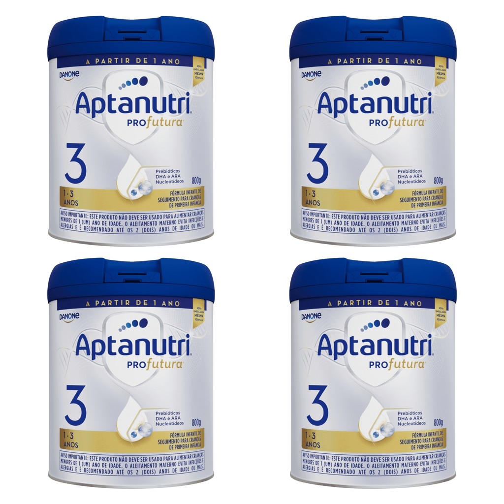 Kit com 4 Fórmula Infantil Aptanutri ProFutura 3 - 800g