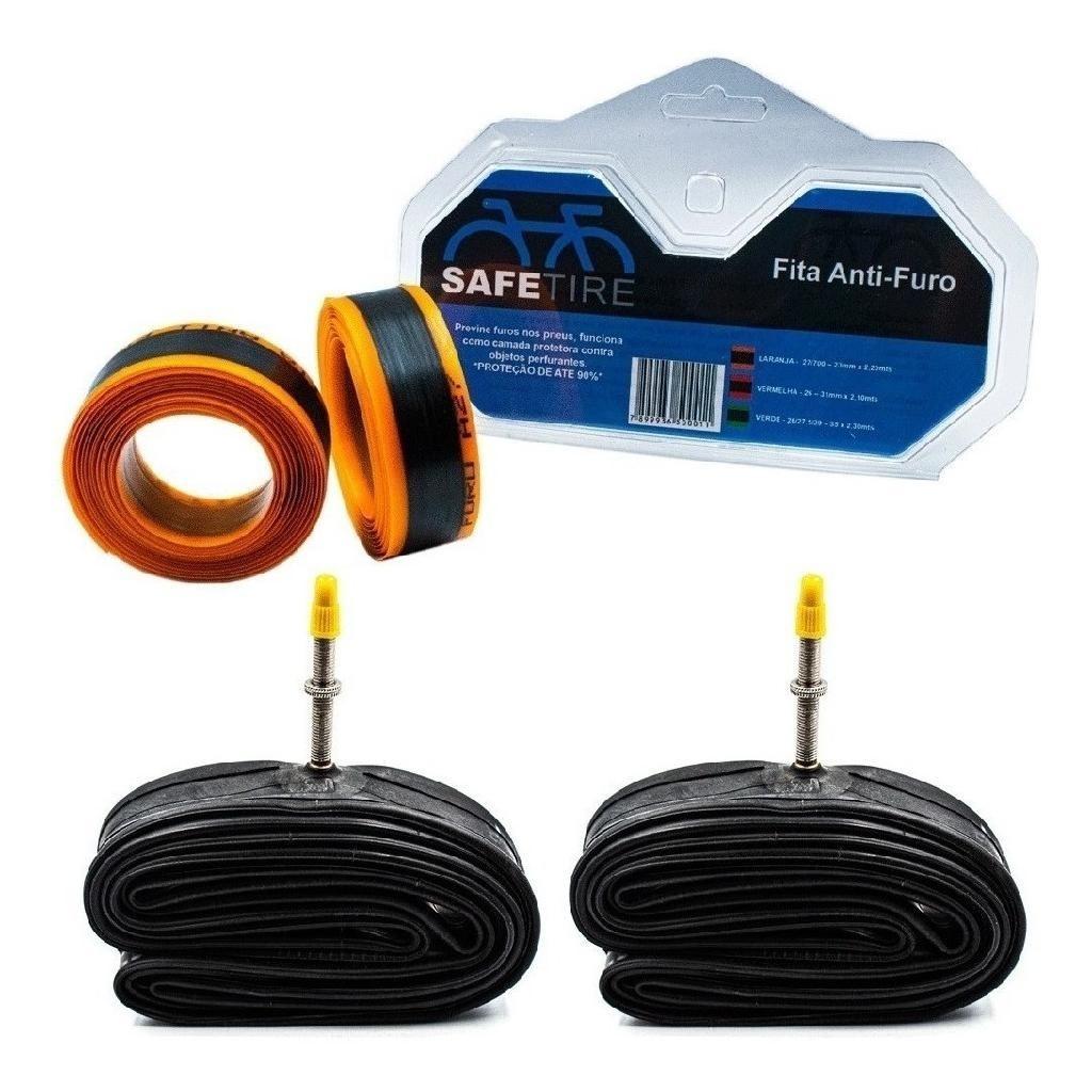 2 Câmaras De Ar Pirelli 700x28/45c 48mm + Par Fita Anti-furo em Oferta na Shopee