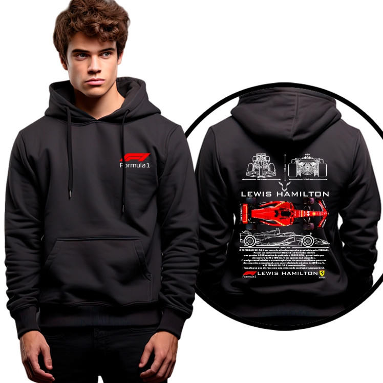 Moletom Casaco De Frio Carro Corrida Formula 1 F1 2025 Lançamento Lewis Hamilton