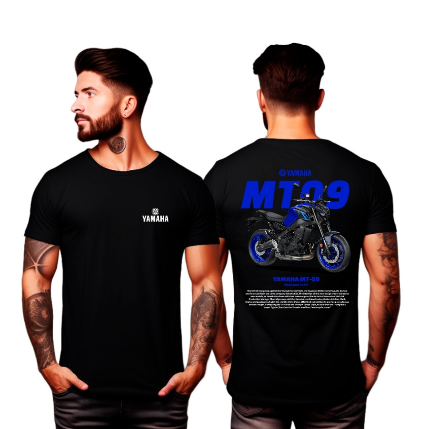 Camiseta Yamaha MT-09 100% Algodão Unissex Lançamento