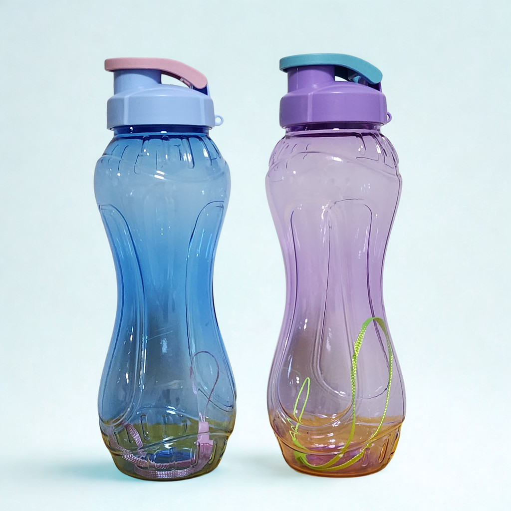 Kit Econômico com 2 Garrafas Divertidas Acompanha Alça e Figurinhas