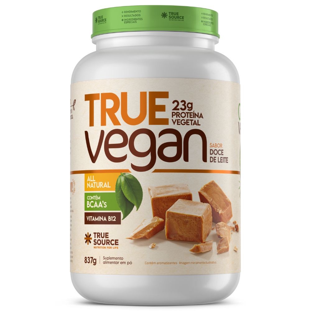 True Vegan Proteina Vegetal Doce de Leite 837g - True Source