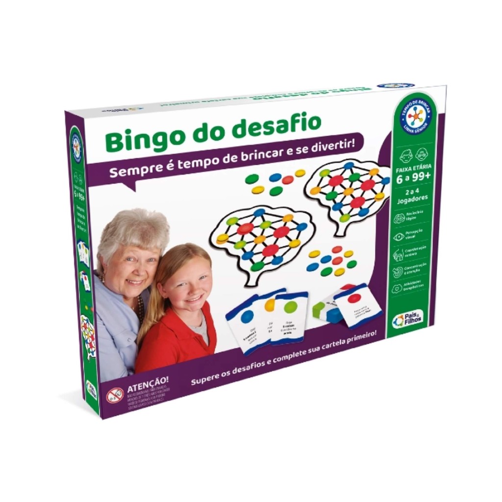 Jogo Educativo Bingo do Desafio 6+ anos Pais e Filhos - 792983-1