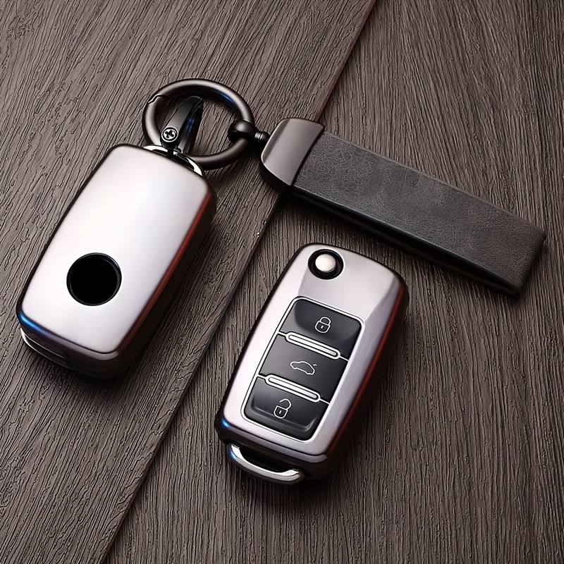 Novo TPU Caso Chave Remota Do Carro Capa Escudo Fob Para Volkswagen Mangas Langyi Sagitar Jetta Weiling Bora Tiguan VW C