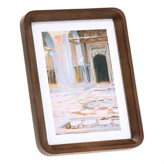 Porta-retratos Arredondado Em Madeira 15x20cm Mart 19563 em Oferta na Shopee