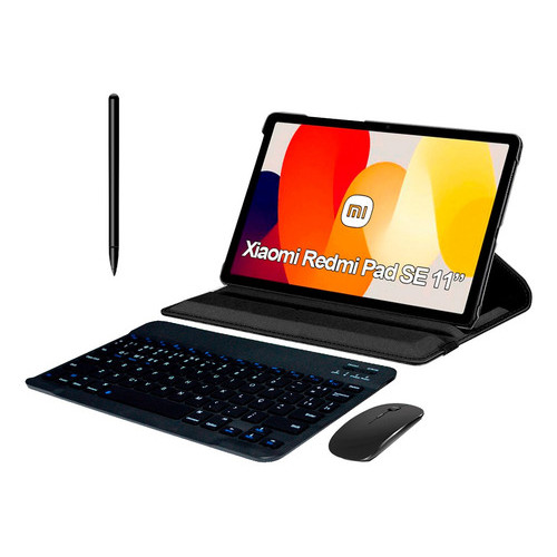 Case + Teclado Sem Fio Abnt2 + Mouse Para Xiaomi Pad Se 11.0