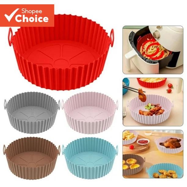 1PC Air Fryer Silicone Pote , Forros De Para Fritadeiras A Ar , Cesta De Sem Bastão , Acessórios Fornos