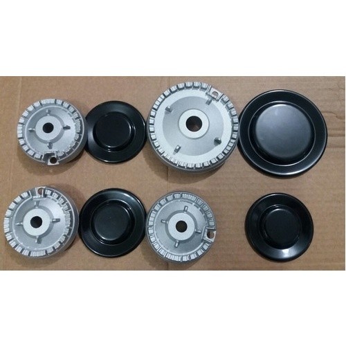 Kit C/ 4 Tampinhas+4 Queimadores P/ Fogao Brastemp Bfs4nar