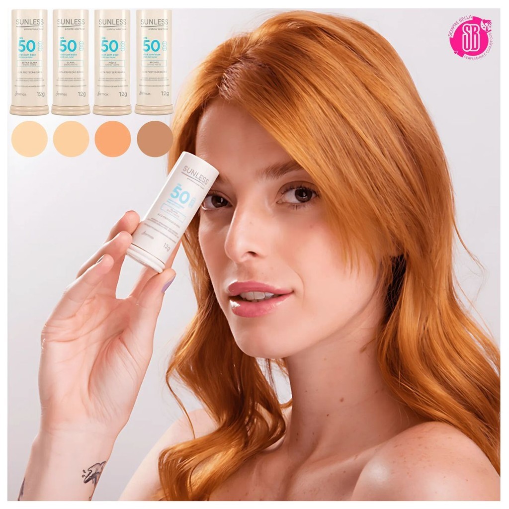 Protetor Solar Facial em Bastão 12g Sunless Stick Efeito Matte com Base FPS 50 -  Promoção
