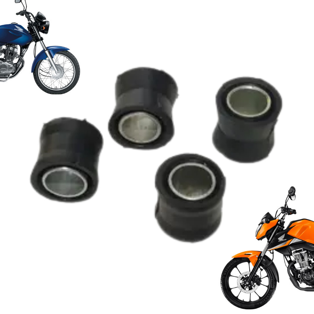 Kit 4 Buchas Amortecedor Cg Titan 125 150 160 Importado 12221E
