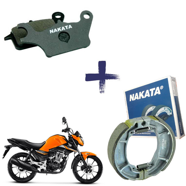 Kit Freio dianteiro + Traseiro CG 160 2025 FAN CARGO START 2025 CBS NAKATA em Oferta na Shopee