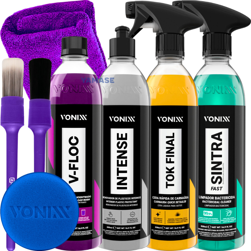 Kit Shampoo V-Floc Cera Tok Final Sintra Fast Intense Vonixx + Pincel Interno Externo Zacs