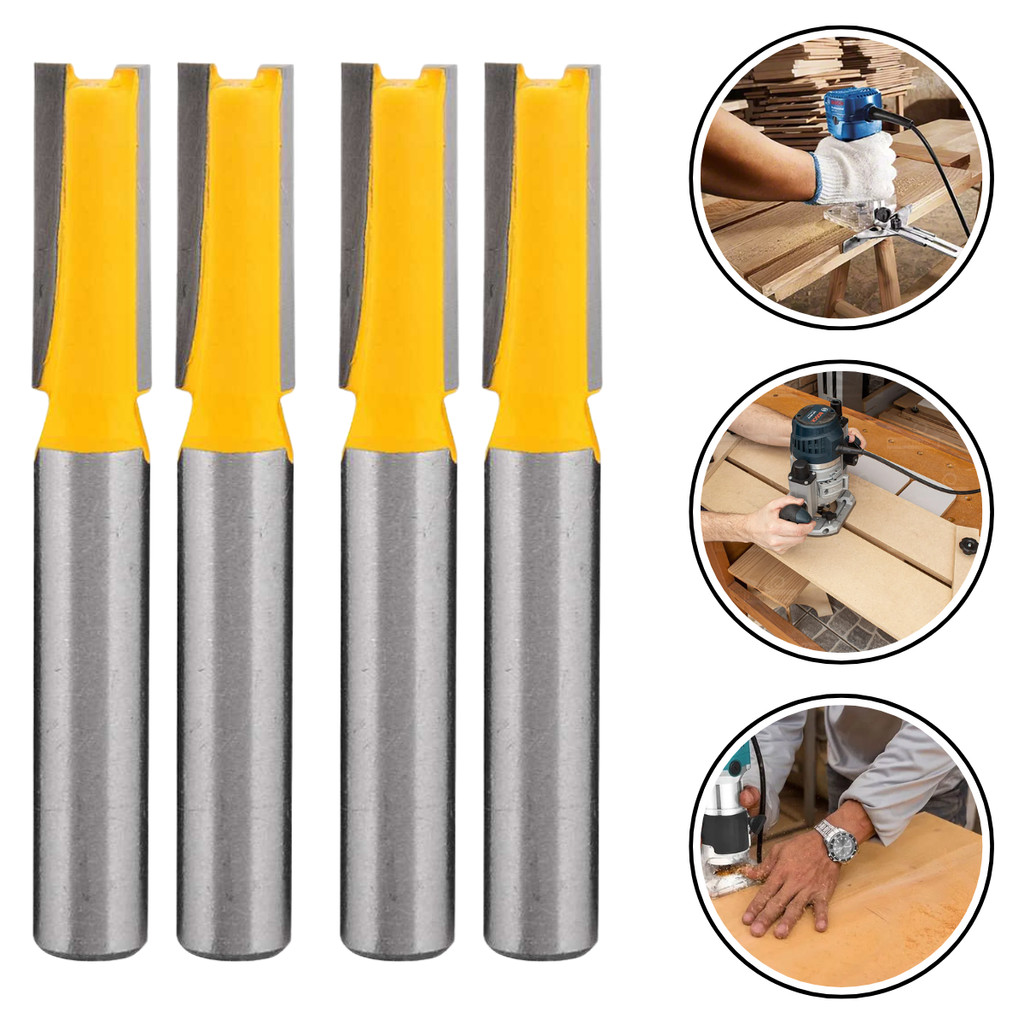 Kit 4 Fresa Acabamento Em Madeira Tupia 6mm S/ Rolamento Vonder