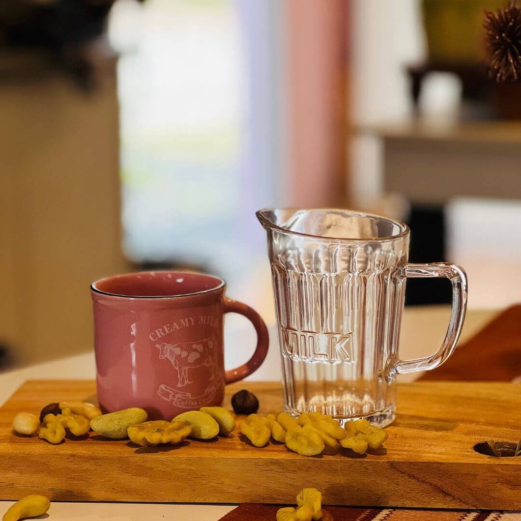 Caneca Creamy Milk Rosa Ceramica - 180ml em Oferta na Shopee