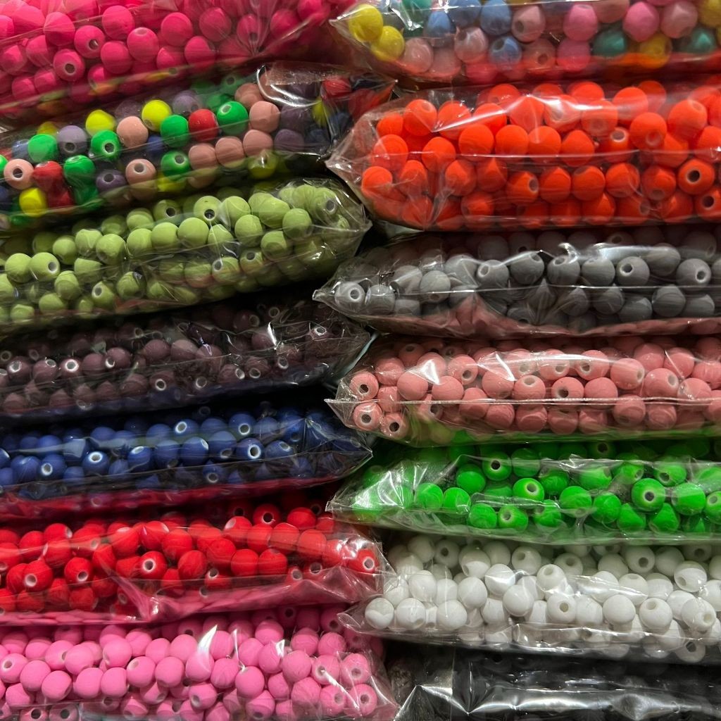 500pçs - Miçanga Emborrachada para Artesanato - 6mm - Escolha A Cor em Oferta na Shopee