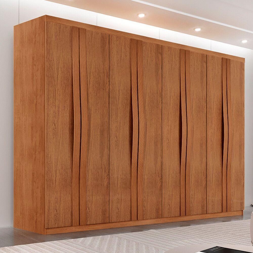 Guarda Roupa Casal Dunas Com 8 Portas E 4 Gavetas Moderna Naturalle em Oferta na Shopee