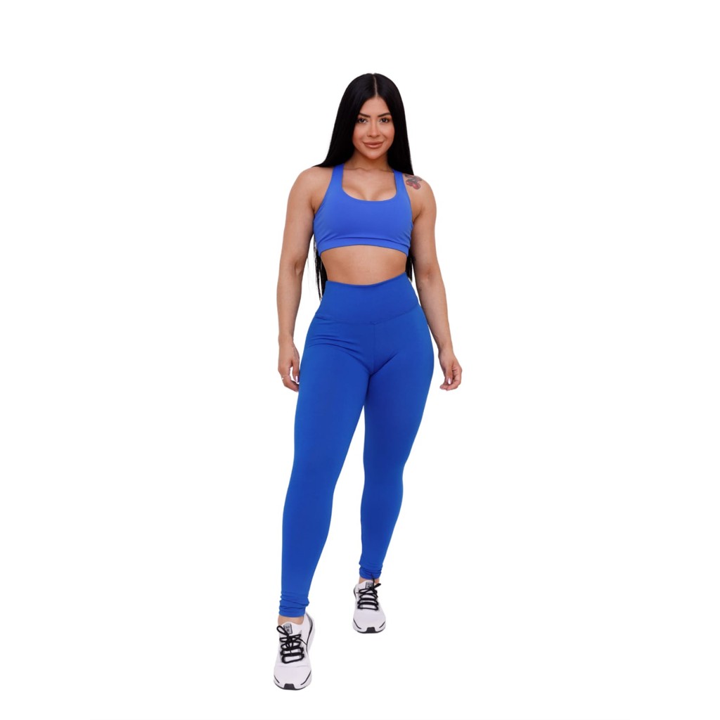 Calça Legging Suplex Academia Cintura Alta Feminina