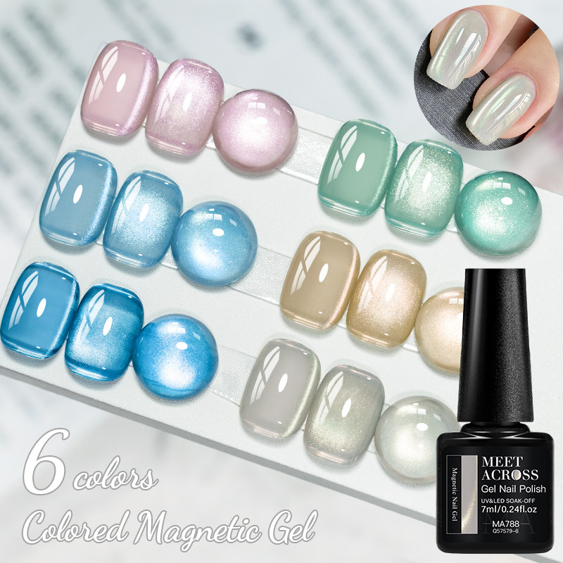 MEET Através Esmalte De Gel Magnético Colorido De 7ml Semipermanente Embebido Em Verniz LED UV em Oferta na Shopee