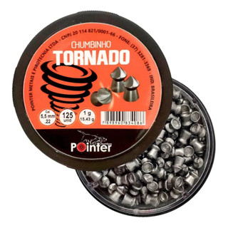 Chumbinho Pointer Tornado 5.5mm Pontiagudo – 125un Precisão e Impacto p/ Tiro e Caça em Oferta na Shopee