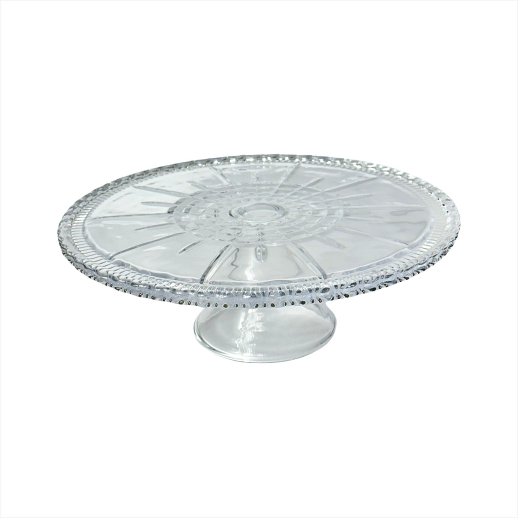Boleira De Vidro Elegante Home Collection Com Pé Para Servir Bolos E Doces de Luxo Cor Transparente