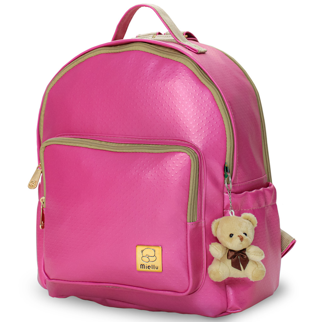 Mochila Maternidade Bebe Miellu Pink Barbie + Ursinho