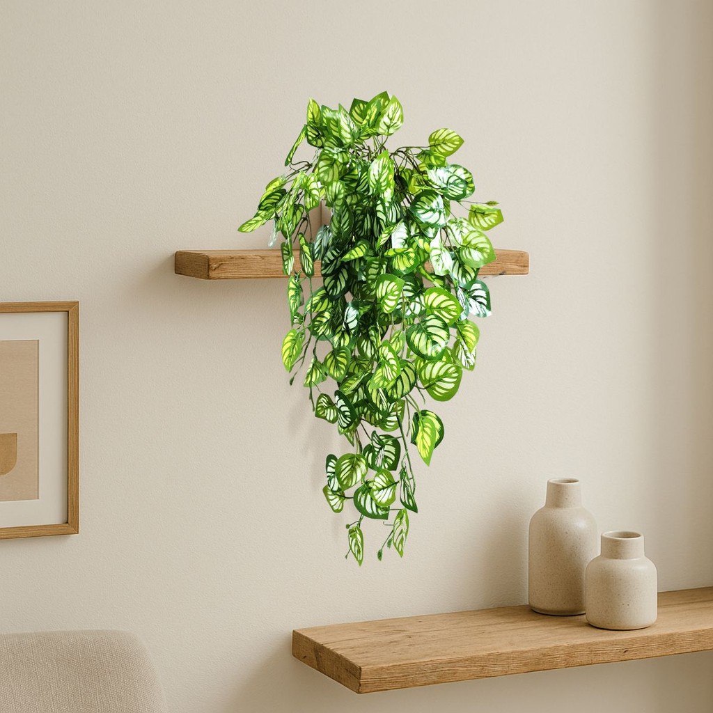 Jiboia Afortunada Artificial Pendente Com Vaso De Espelho em Oferta na Shopee