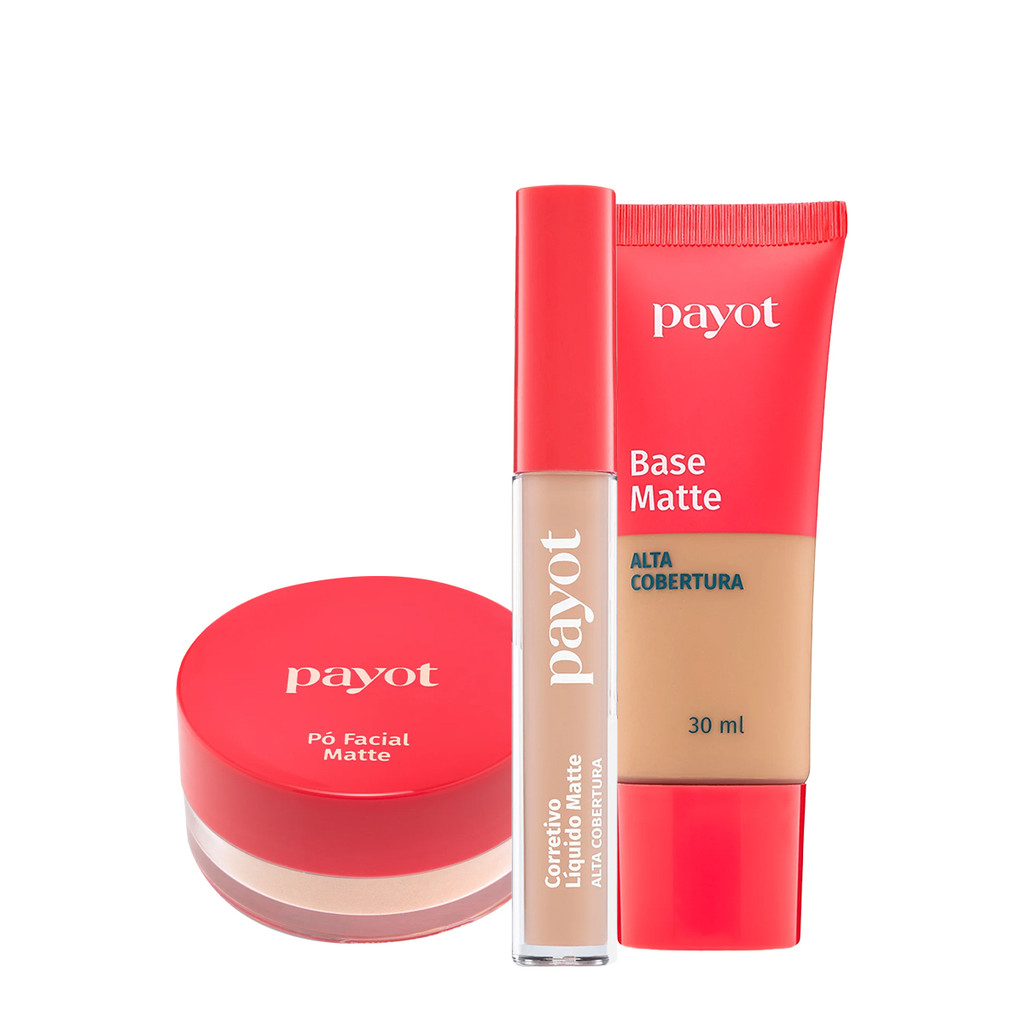 Kit Payot Alta Cobertura Base Cor 4 Corretivo e Pó Solto (3 produtos) em Oferta na Shopee