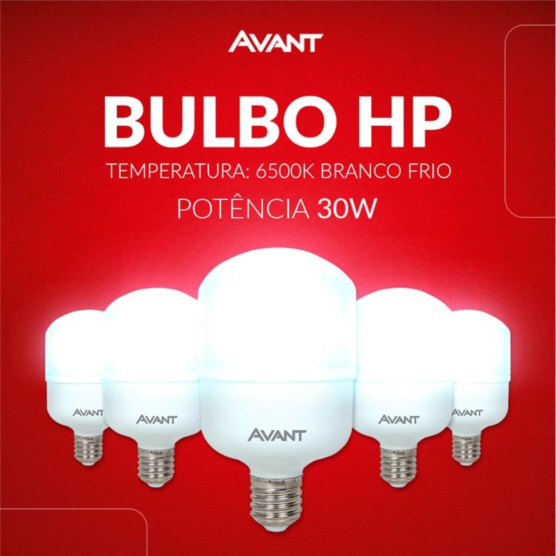 Kit 13 Lampadas Led Bulbo Hp 6500K 110/220v 30w E27 - Avant em Oferta na Shopee