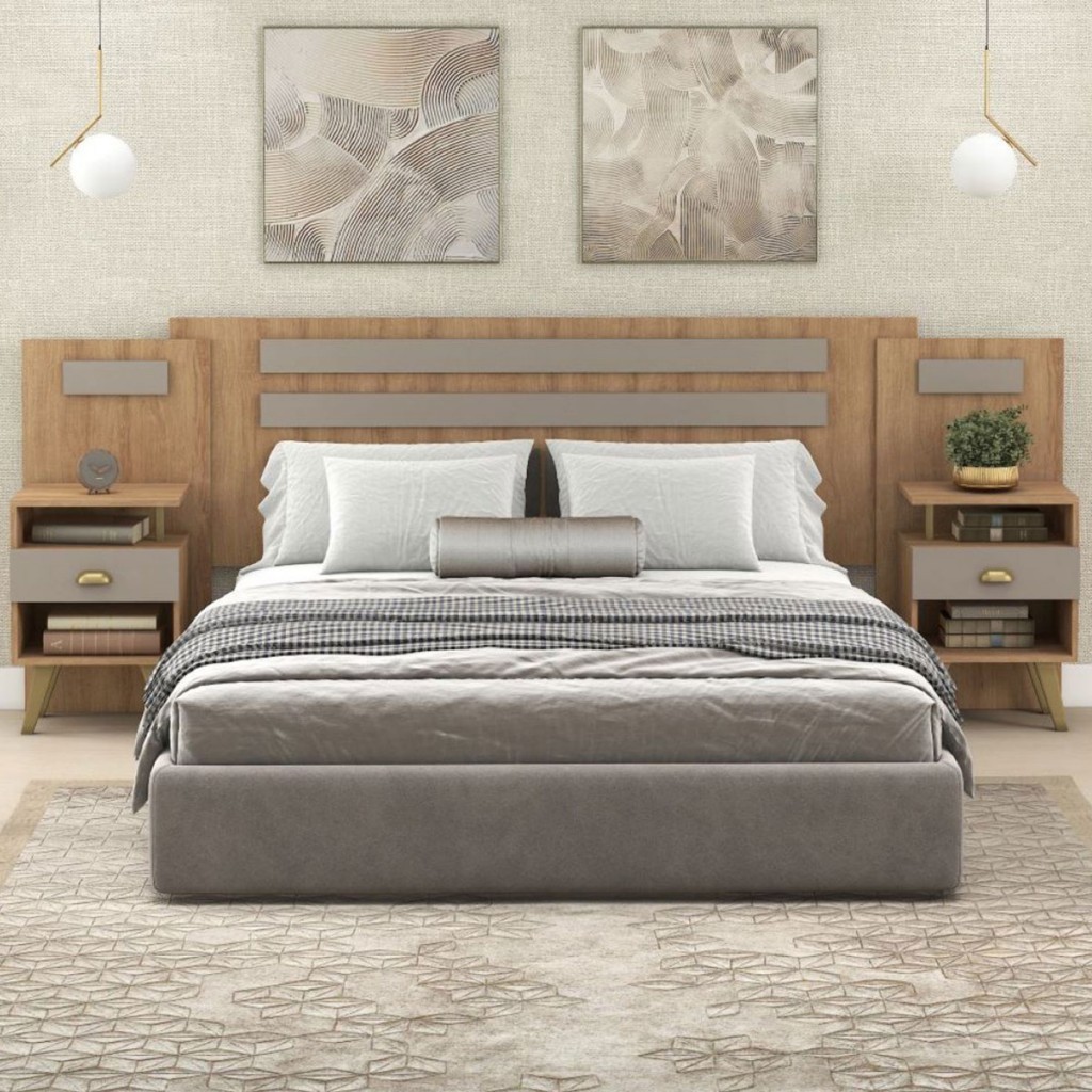 Cabeceira Duna 250cm - Mel/Fendi - Home & Living