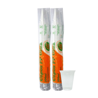 2 pacotes de Copo de 200ml Transparente PP Ultra Copos Replast com 100 unidades em Oferta na Shopee
