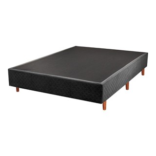 Base Box Casal Suede Cristalflex 138x188 Preta Firme Durável Conforto e Elegância em Oferta na Shopee